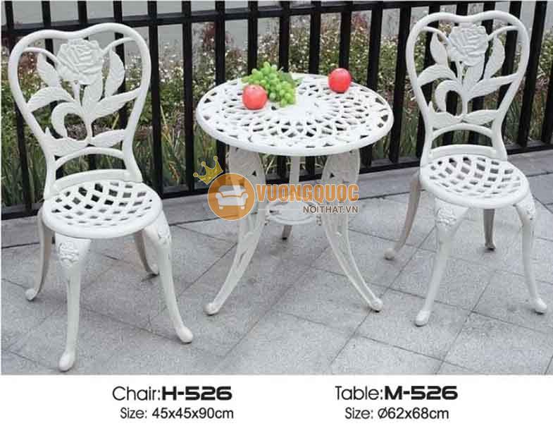 Bộ bàn ghế cafe ngoài trời đẹp ZX M526H526-1